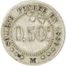Moneta, Francia, 50 Centimes, BB, Alpacca, Elie:25.3var