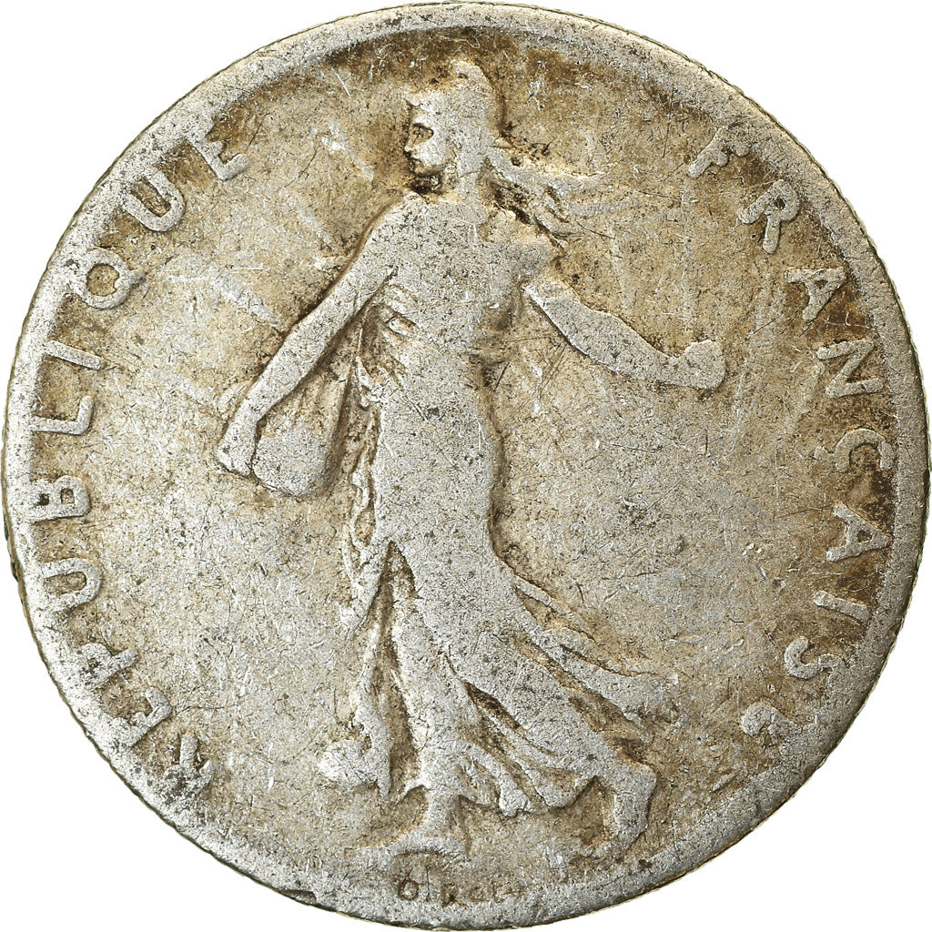 Moeda, França, Semeuse, 50 Centimes, 1905, Paris, VF(20-25), Prata, KM:854