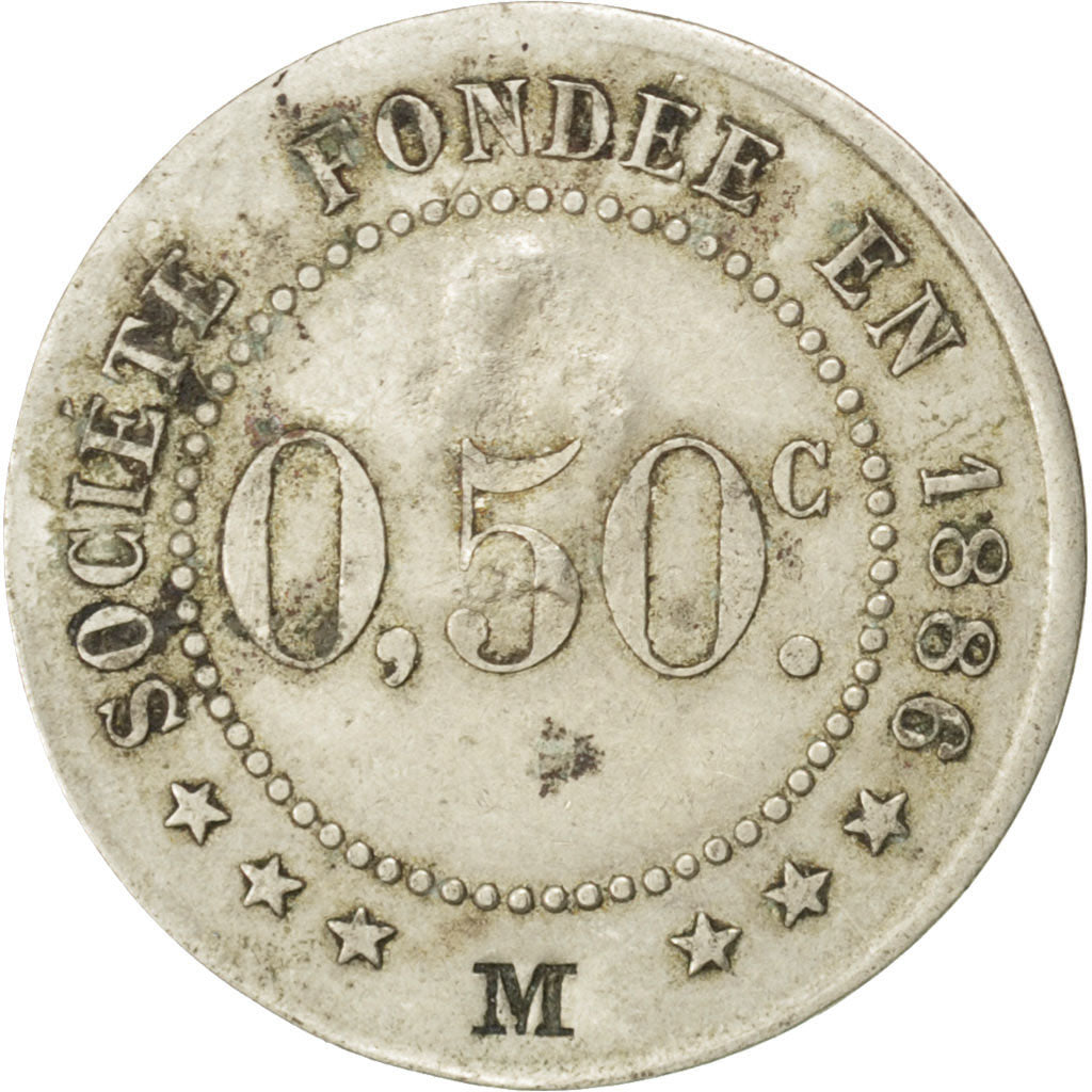 Coin, France, 50 Centimes, EF(40-45), Maillechort, Elie:25.3var