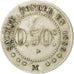 Moneda, Francia, 50 Centimes, MBC, Maillechort, Elie:25.3var