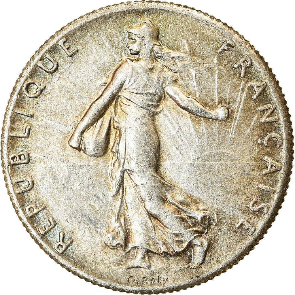 Coin, France, Semeuse, 50 Centimes, 1916, Paris, MS(63), Silver, KM:854