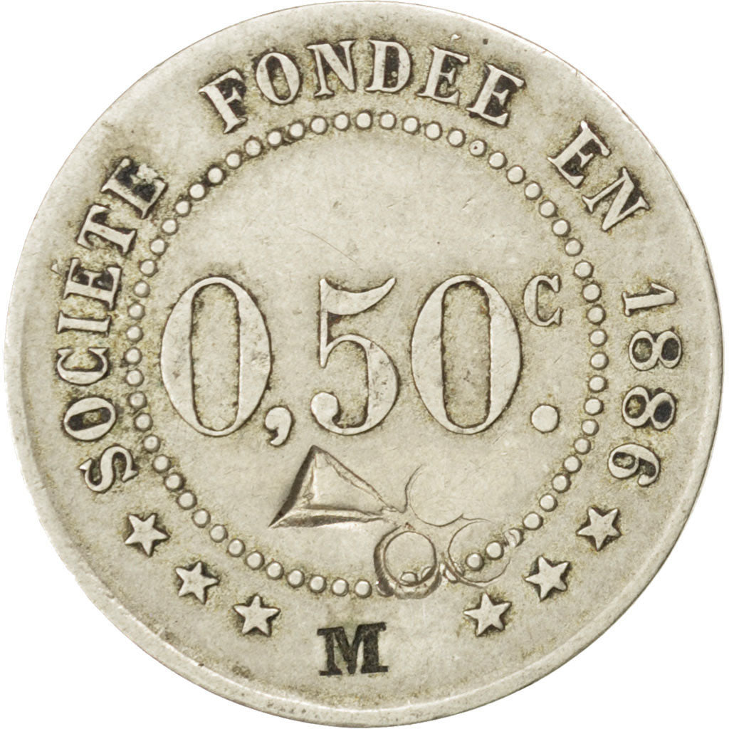 Coin, France, 50 Centimes, EF(40-45), Maillechort, Elie:25.3var