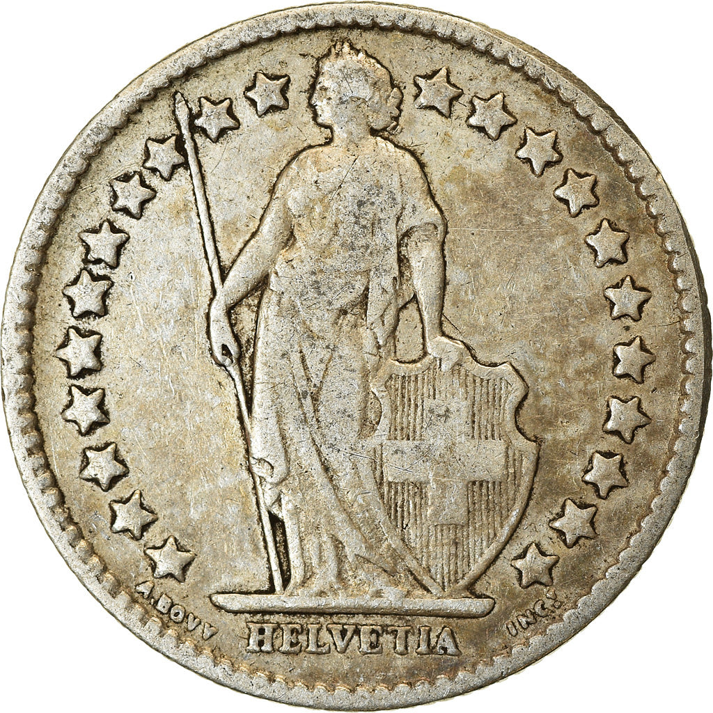 Coin, Switzerland, 1/2 Franc, 1900, Bern, VF(30-35), Silver, KM:23