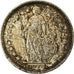 Coin, Switzerland, 1/2 Franc, 1914, Bern, AU(50-53), Silver, KM:23