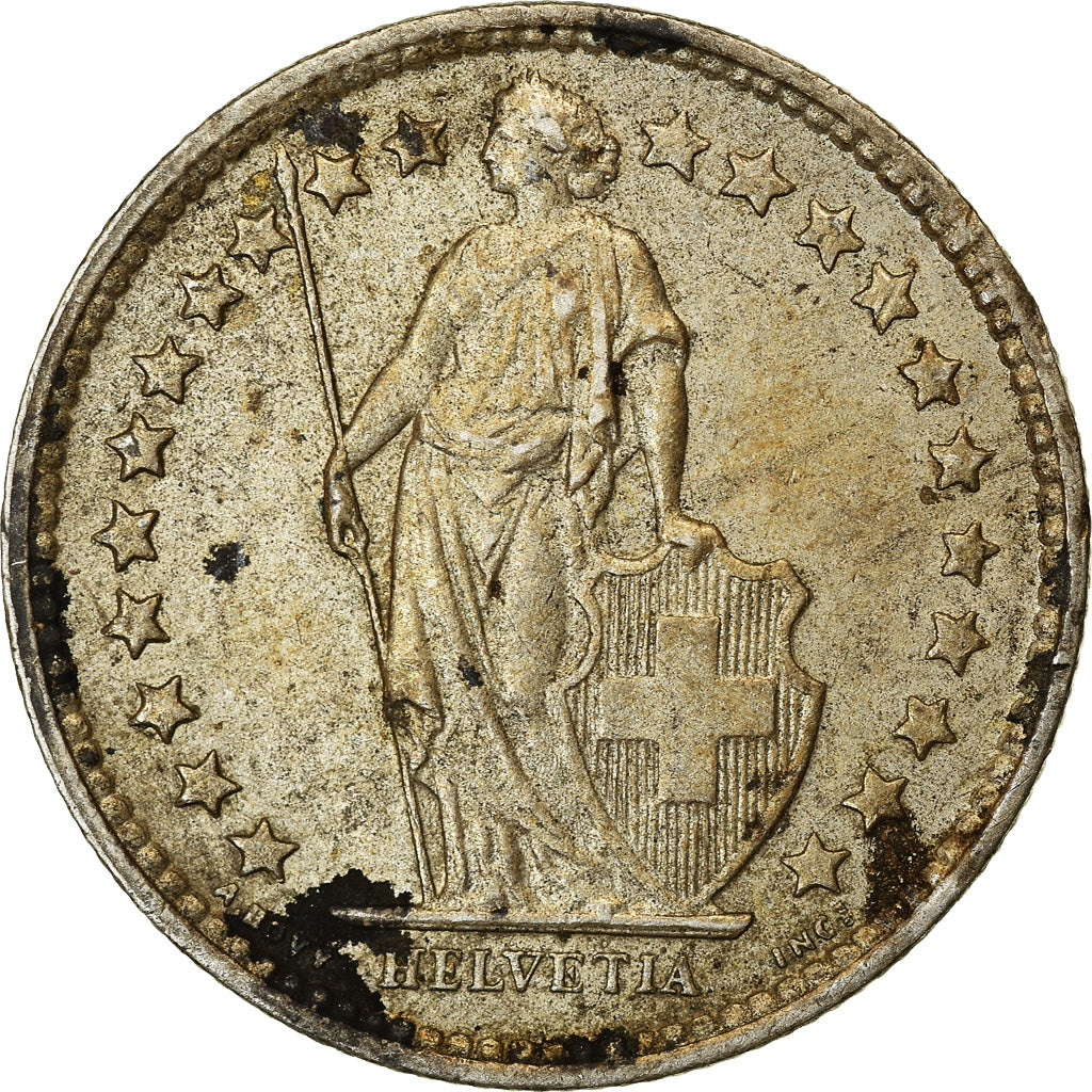 Moneta, Svizzera, 1/2 Franc, 1961, Bern, BB+, Argento, KM:23