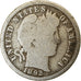 Moneta, USA, Barber Dime, Dime, 1892, U.S. Mint, New Orleans, VF(20-25), Srebro