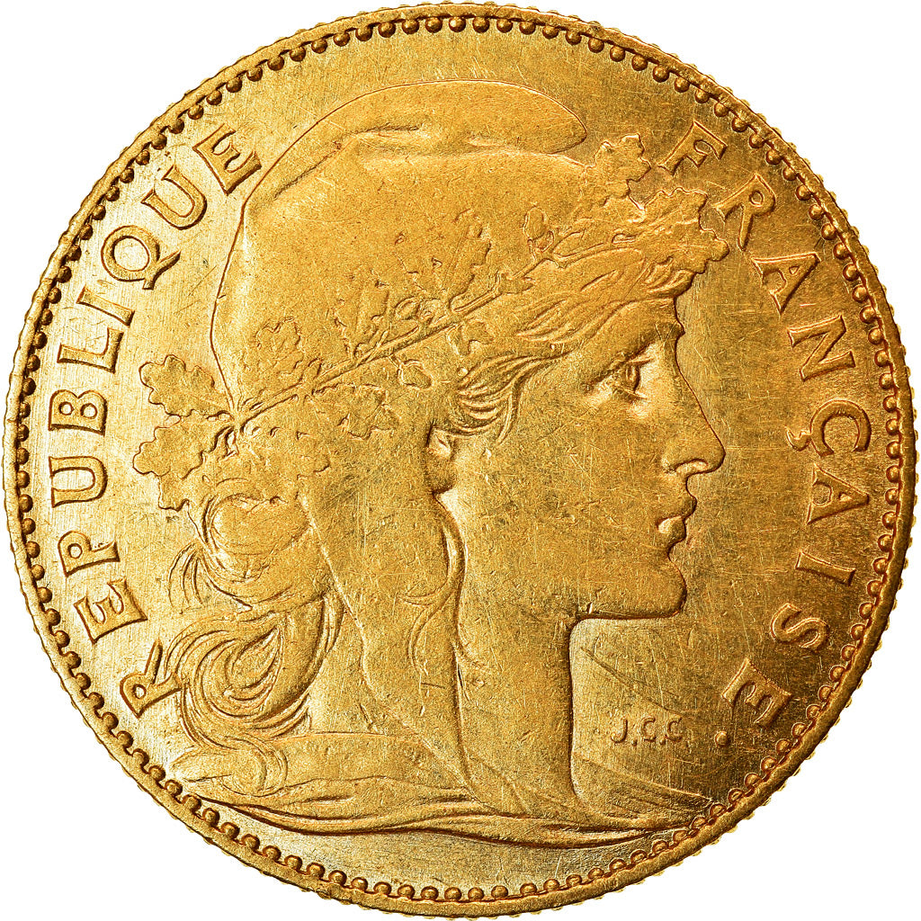 Munten, Frankrijk, Marianne, 10 Francs, 1900, Paris, ZF+, Goud, KM:846