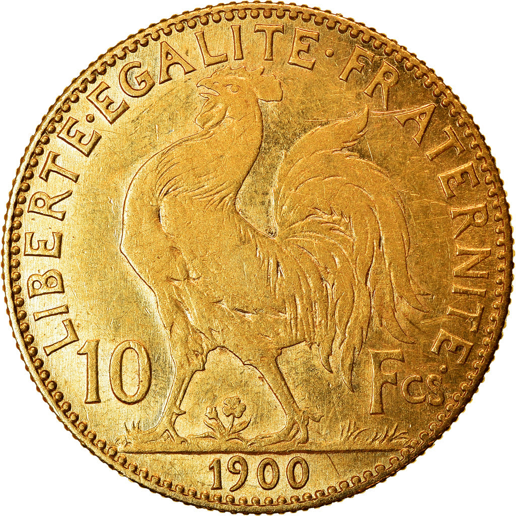 Munten, Frankrijk, Marianne, 10 Francs, 1900, Paris, ZF+, Goud, KM:846