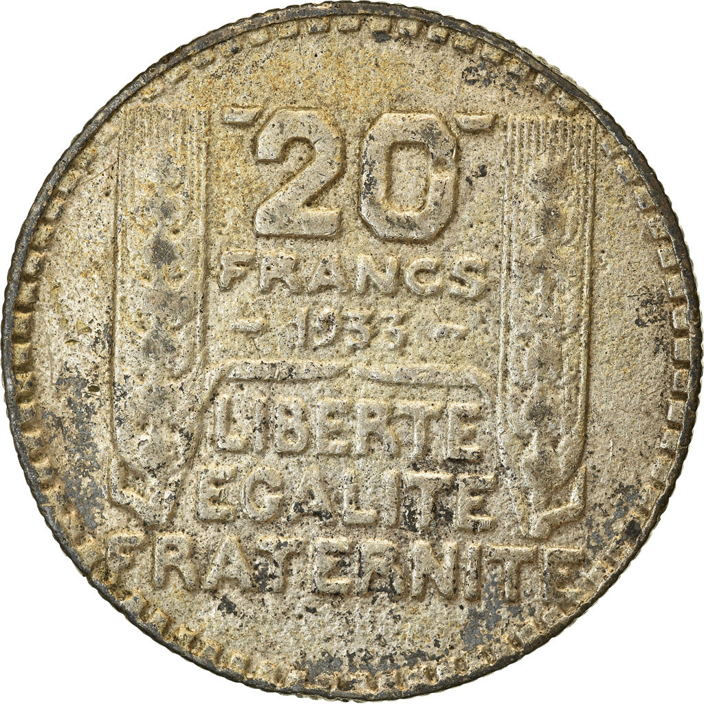 Monnaie, France, Turin, 20 Francs, 1933, Paris, Faux d'époque, TB, Argent