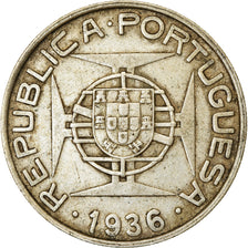 Coin, Mozambique, 10 Escudos, 1936, EF(40-45), Silver, KM:67