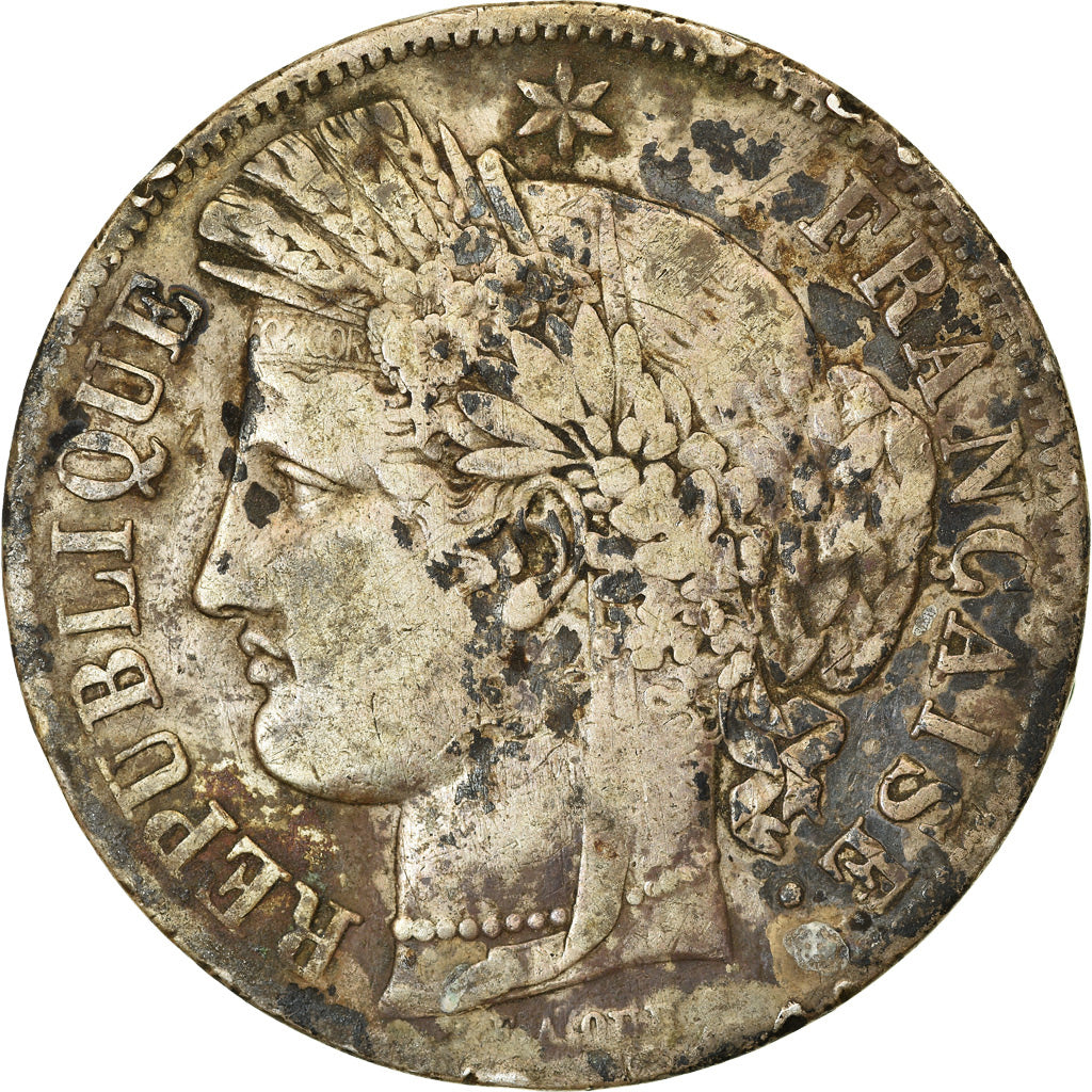 Münze, Frankreich, Cérès, 5 Francs, 1850, Bordeaux, S, Silber, KM:761.3