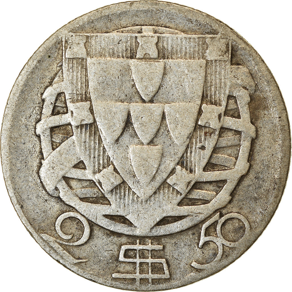 Coin, Portugal, 2-1/2 Escudos, 1944, EF(40-45), Silver, KM:580