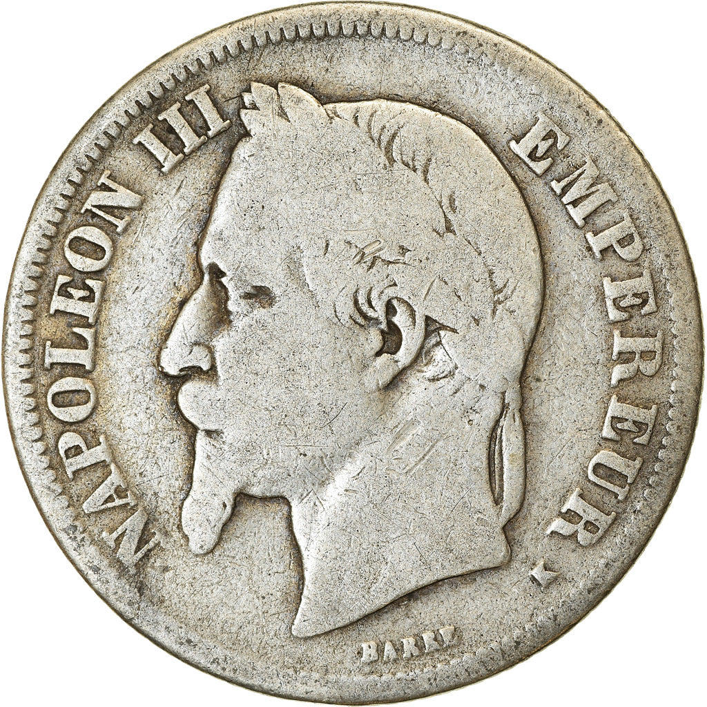 Münze, Frankreich, Napoleon III, Napoléon III, 2 Francs, 1867, Bordeaux, SGE+