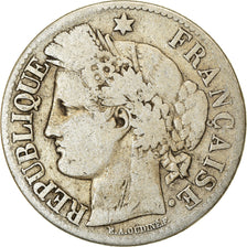 Münze, Frankreich, Cérès, 2 Francs, 1871, Bordeaux, S, Silber, KM:817.2