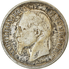 Moneta, Francja, Napoleon III, Napoléon III, 2 Francs, 1868, Paris, VF(20-25)