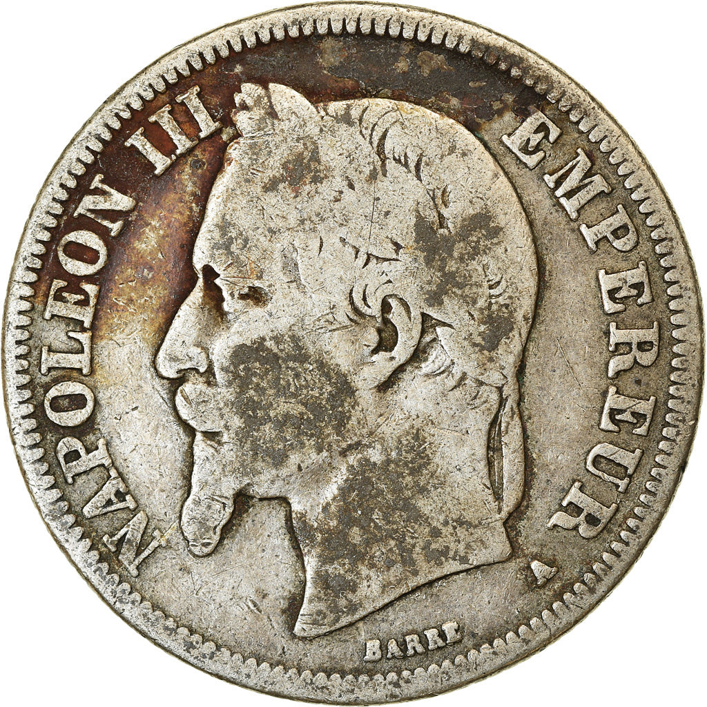 Moeda, França, Napoleon III, Napoléon III, 2 Francs, 1869, Paris, VF(20-25)