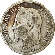 Moeda, França, Napoleon III, Napoléon III, 2 Francs, 1869, Paris, VF(20-25)