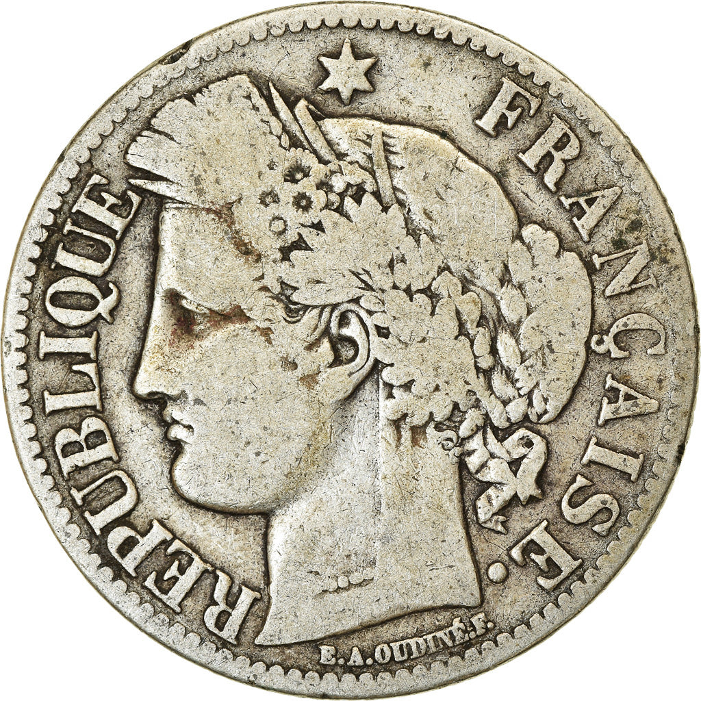 Monnaie, France, Cérès, 2 Francs, 1870, Paris, TB, Argent, Gadoury:530