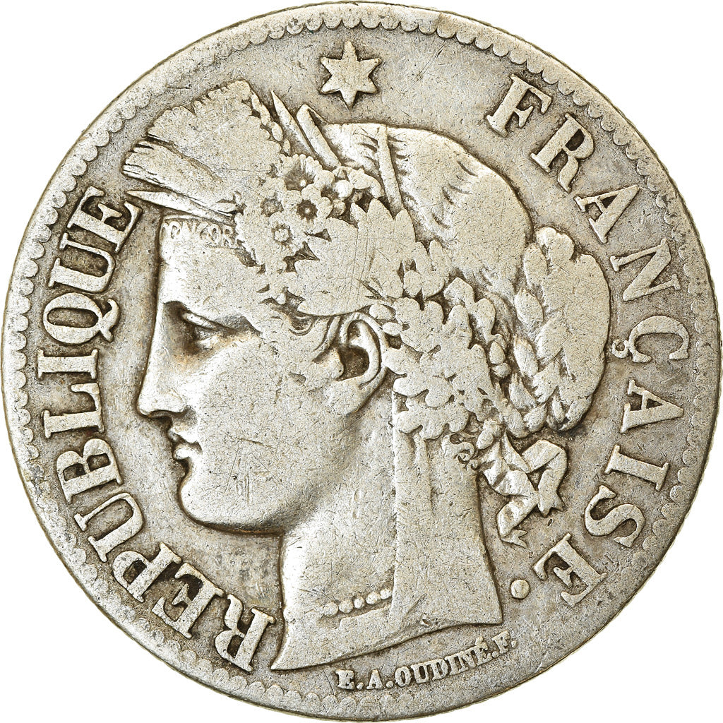 Münze, Frankreich, Cérès, 2 Francs, 1873, Paris, S, Silber, KM:817.1