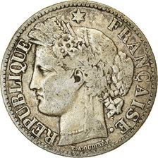 Moneta, Francja, Cérès, 2 Francs, 1881, Paris, VF(20-25), Srebro, KM:817.1