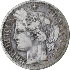 Moeda, França, Cérès, 2 Francs, 1887, Paris, VF(20-25), Prata, KM:817.1