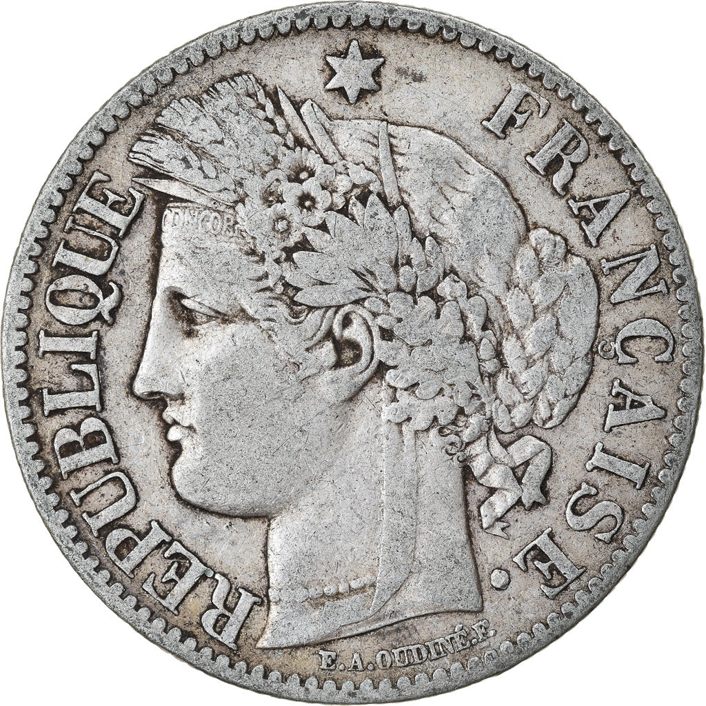 Coin, France, Cérès, 2 Francs, 1887, Paris, VF(30-35), Silver, KM:817.1