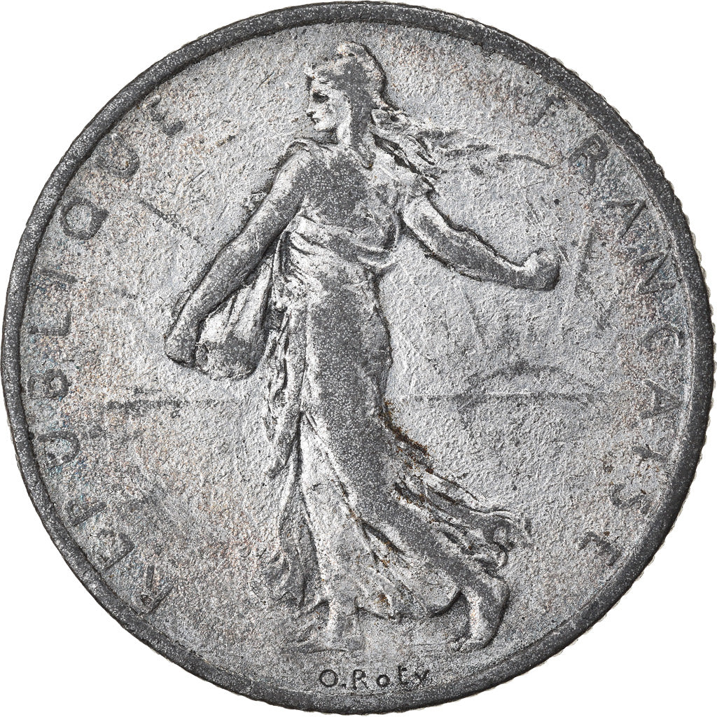 Moneta, Francia, Semeuse, 2 Francs, 1908, Paris, Contemporary forgery, MB+