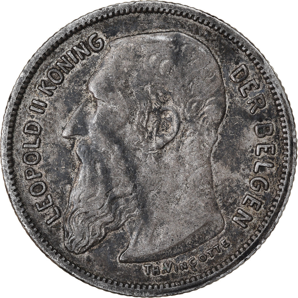 Coin, Belgium, 2 Francs, 2 Frank, 1904, EF(40-45), Silver, KM:59