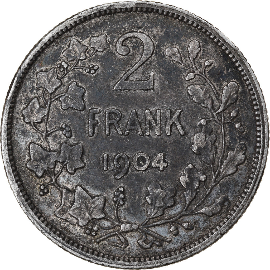 Coin, Belgium, 2 Francs, 2 Frank, 1904, EF(40-45), Silver, KM:59