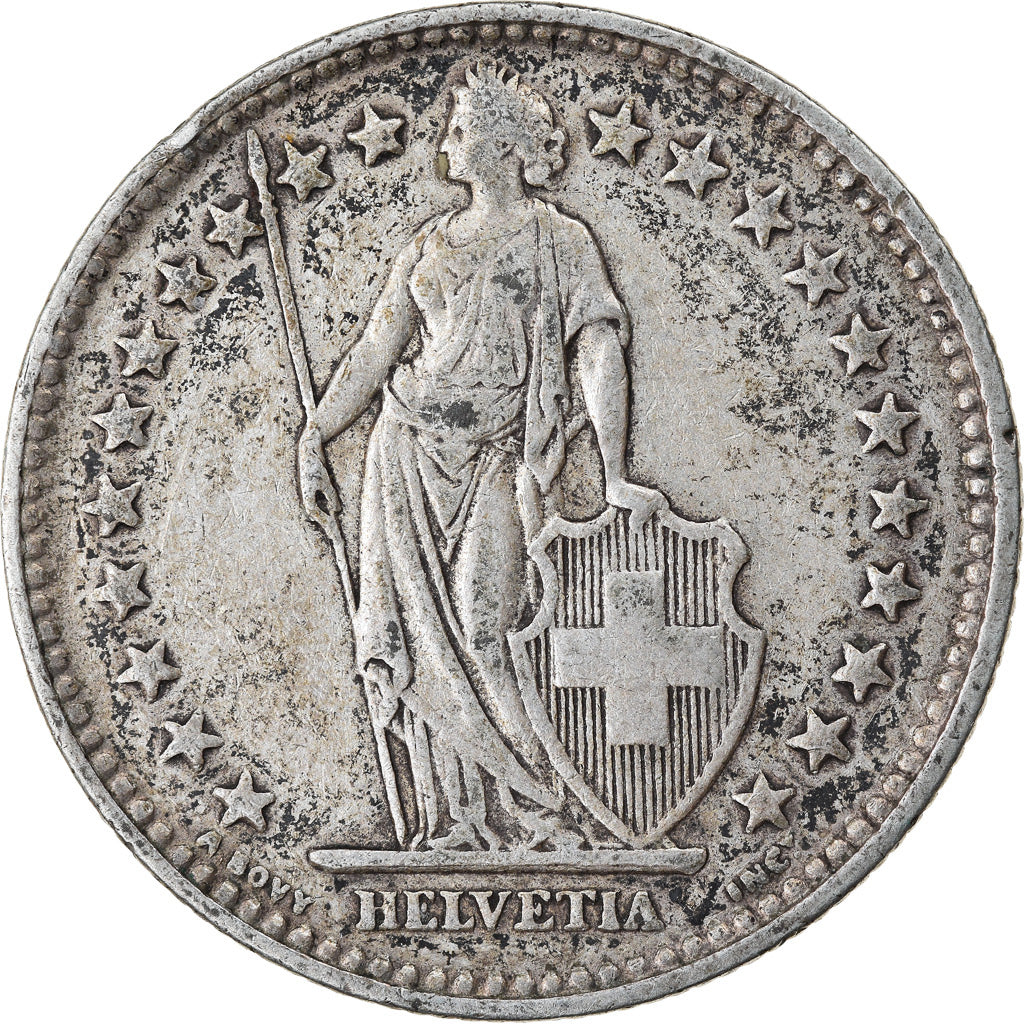 Coin, Switzerland, 2 Francs, 1939, Bern, EF(40-45), Silver, KM:21
