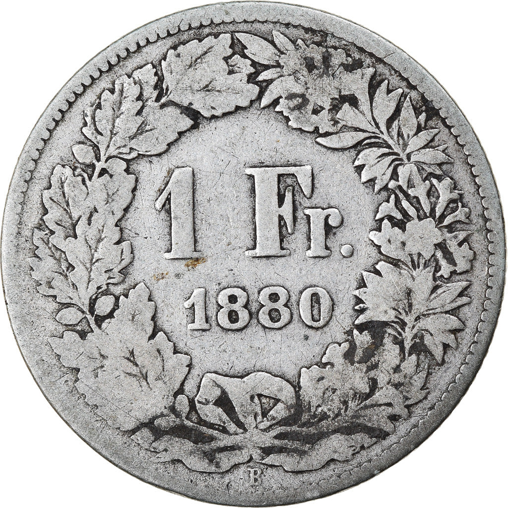 Monnaie, Suisse, Franc, 1880, Bern, TB, Argent, KM:24