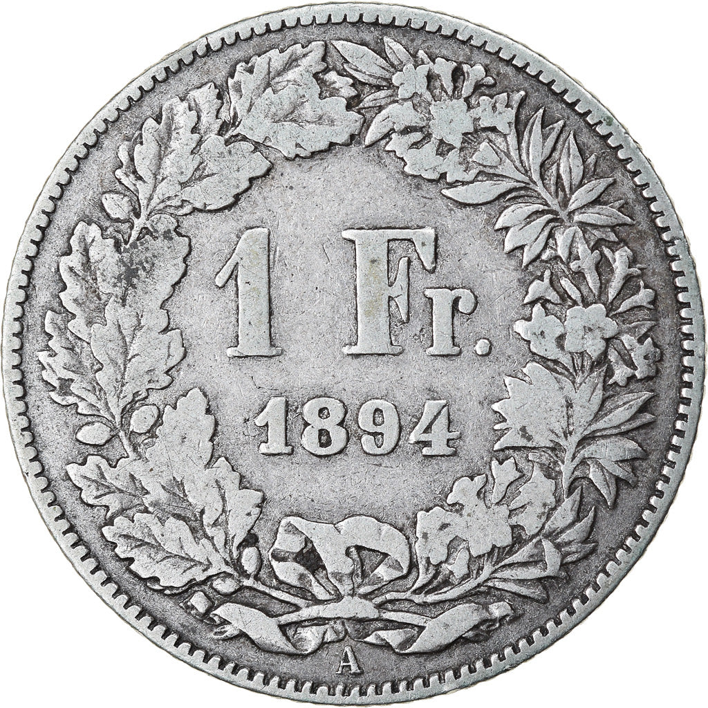 Monnaie, Suisse, Franc, 1894, Paris, TB, Argent, KM:24