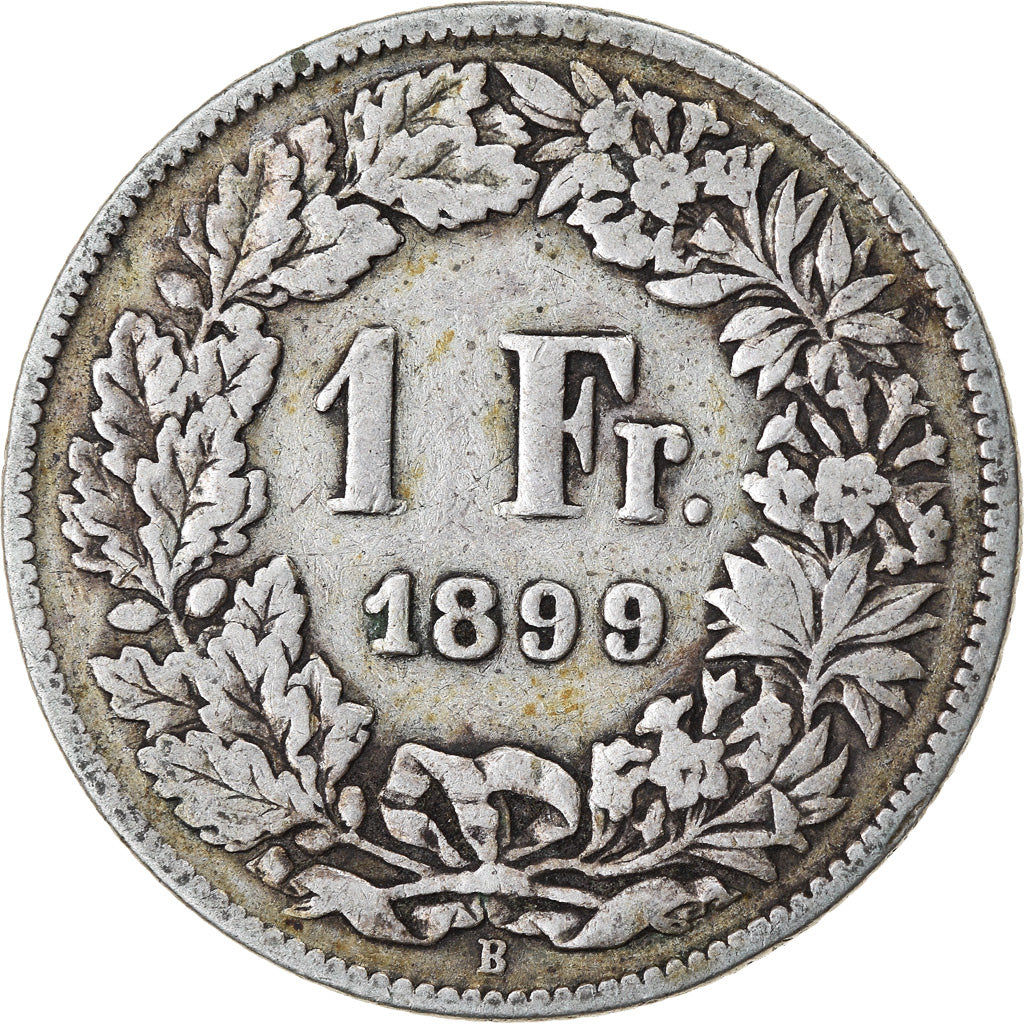 Coin, Switzerland, Franc, 1899, Bern, VF(20-25), Silver, KM:24