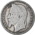 Coin, France, Napoleon III, Napoléon III, Franc, 1866, Strasbourg, VF(20-25)