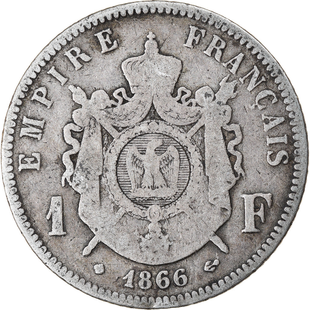 Munten, Frankrijk, Napoleon III, Napoléon III, Franc, 1866, Strasbourg, FR