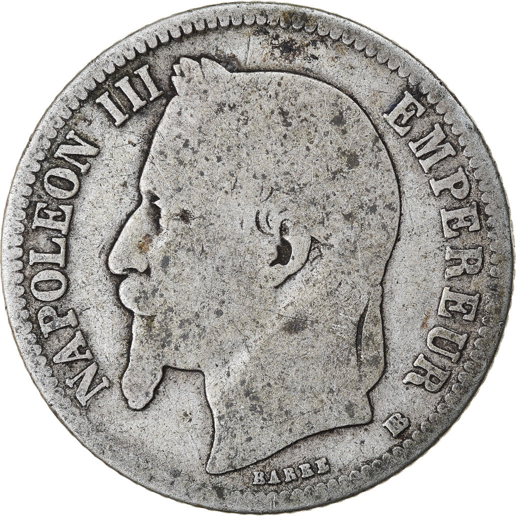 Coin, France, Napoleon III, Napoléon III, Franc, 1867, Strasbourg, F(12-15)