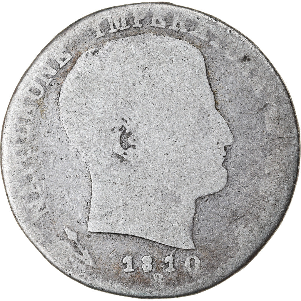 Munten, Italiaanse staten, KINGDOM OF NAPOLEON, Napoleon I, Lira, 1810, Bologna