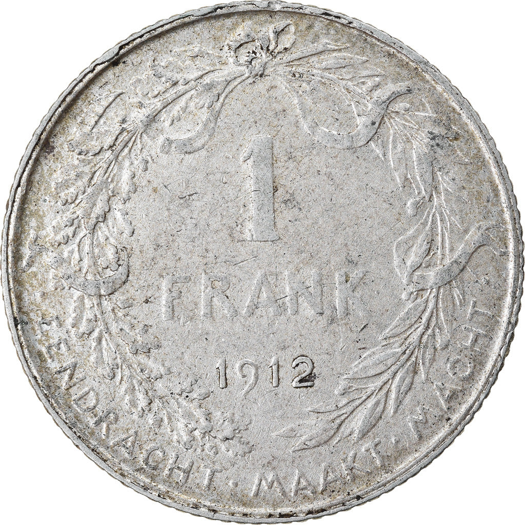 Coin, Belgium, Franc, 1912, EF(40-45), Silver, KM:73.1