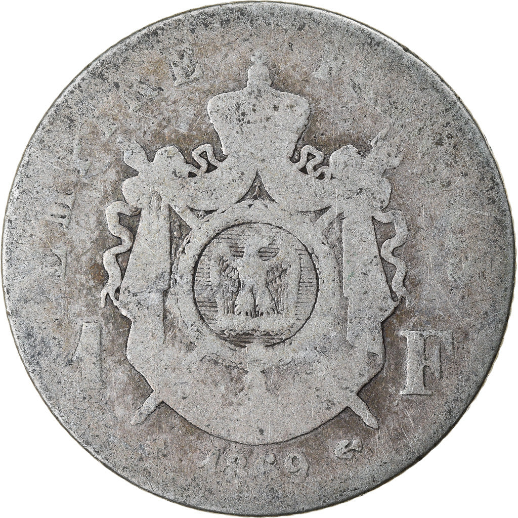 Coin, France, Napoleon III, Napoléon III, Franc, 1869, Paris, F(12-15), Silver