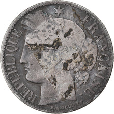Coin, France, Cérès, Franc, 1871, Paris, VF(20-25), Silver, KM:822.1