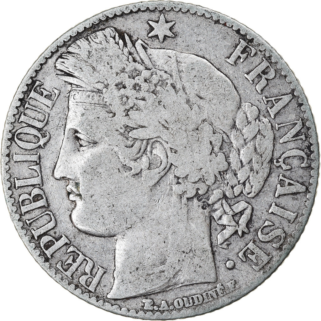 Coin, France, Cérès, Franc, 1887, Paris, VF(20-25), Silver, KM:822.1