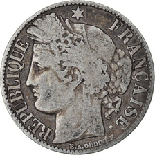 Coin, France, Cérès, Franc, 1887, Paris, VF(20-25), Silver, KM:822.1