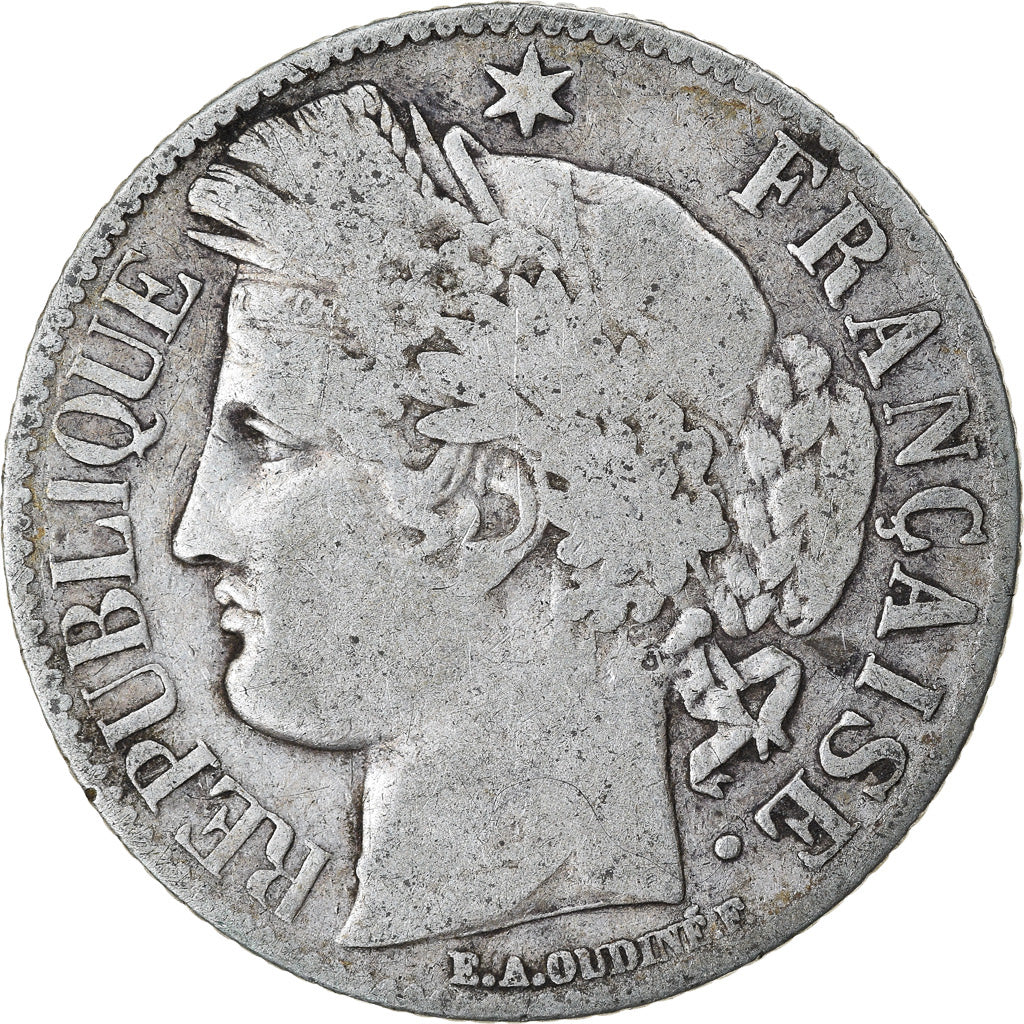 Coin, France, Cérès, Franc, 1887, Paris, VF(20-25), Silver, KM:822.1