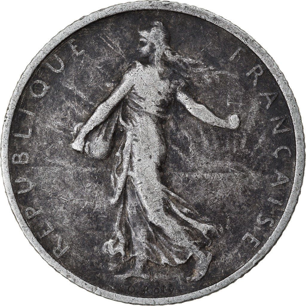 Moneta, Francia, Semeuse, Franc, 1899, Paris, MB+, Argento, KM:844.1