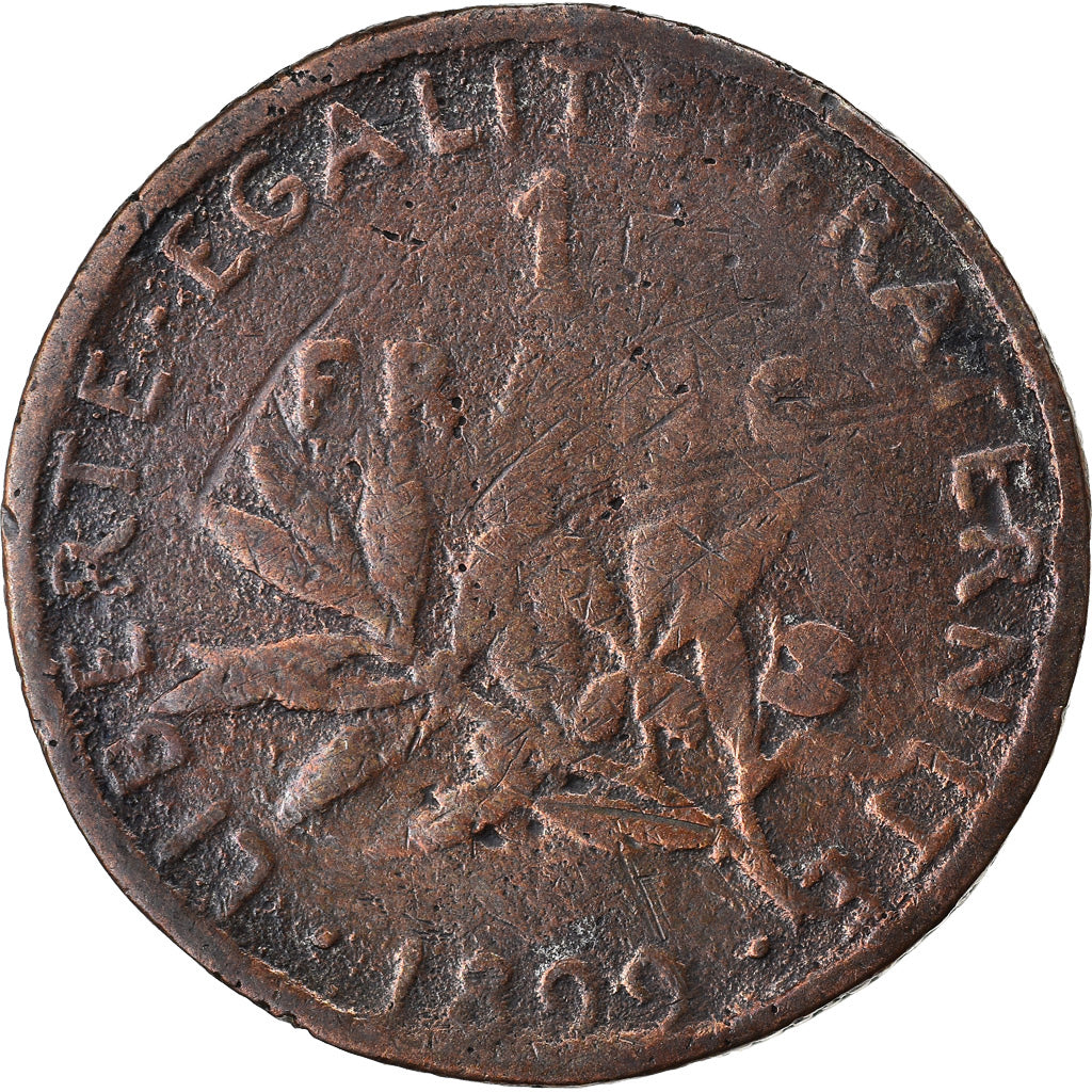 Coin, France, Semeuse, Franc, 1899, Paris, Contemporary forgery, VF(20-25)