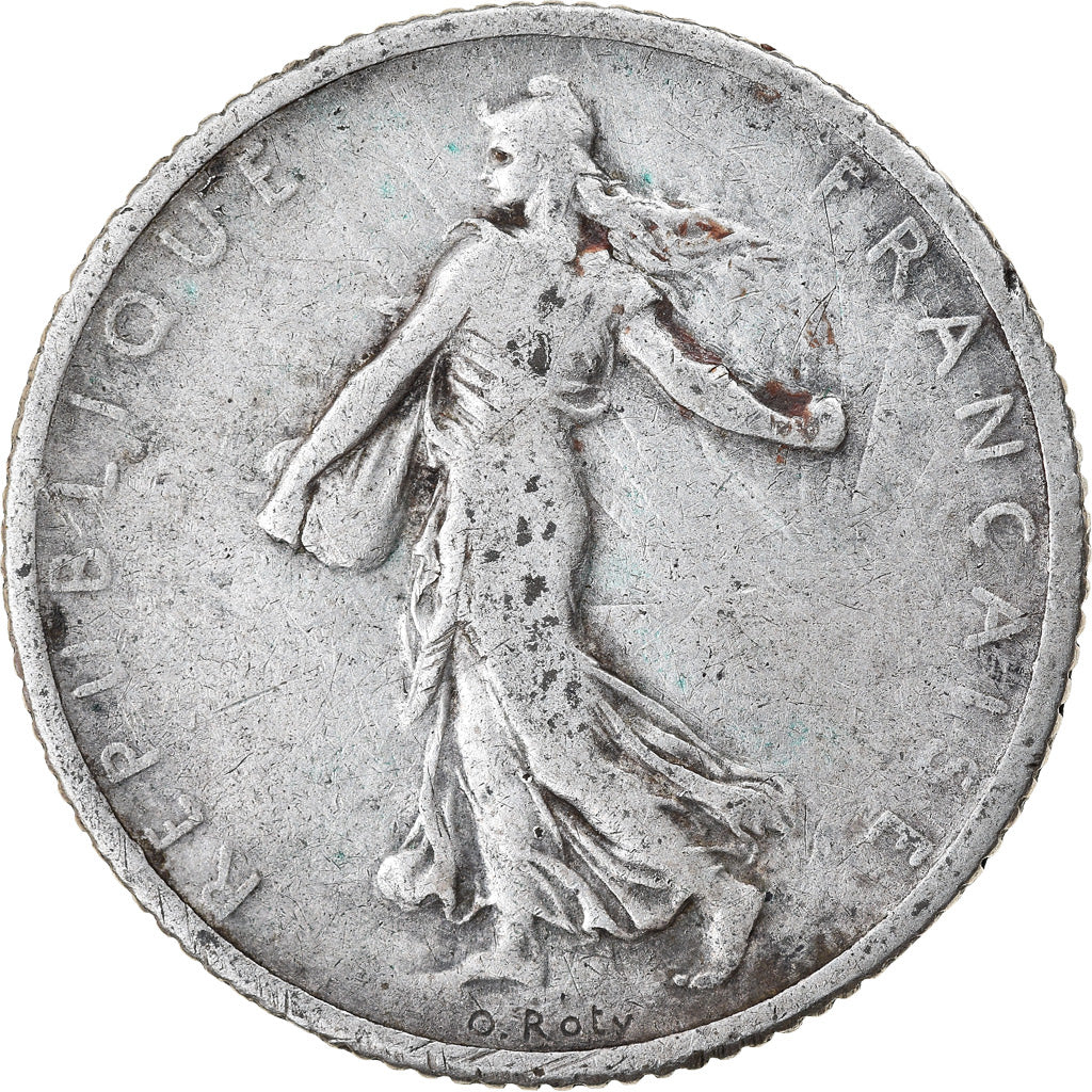Moneta, Francia, Semeuse, Franc, 1906, Paris, MB, Argento, KM:844.1, Gadoury:467