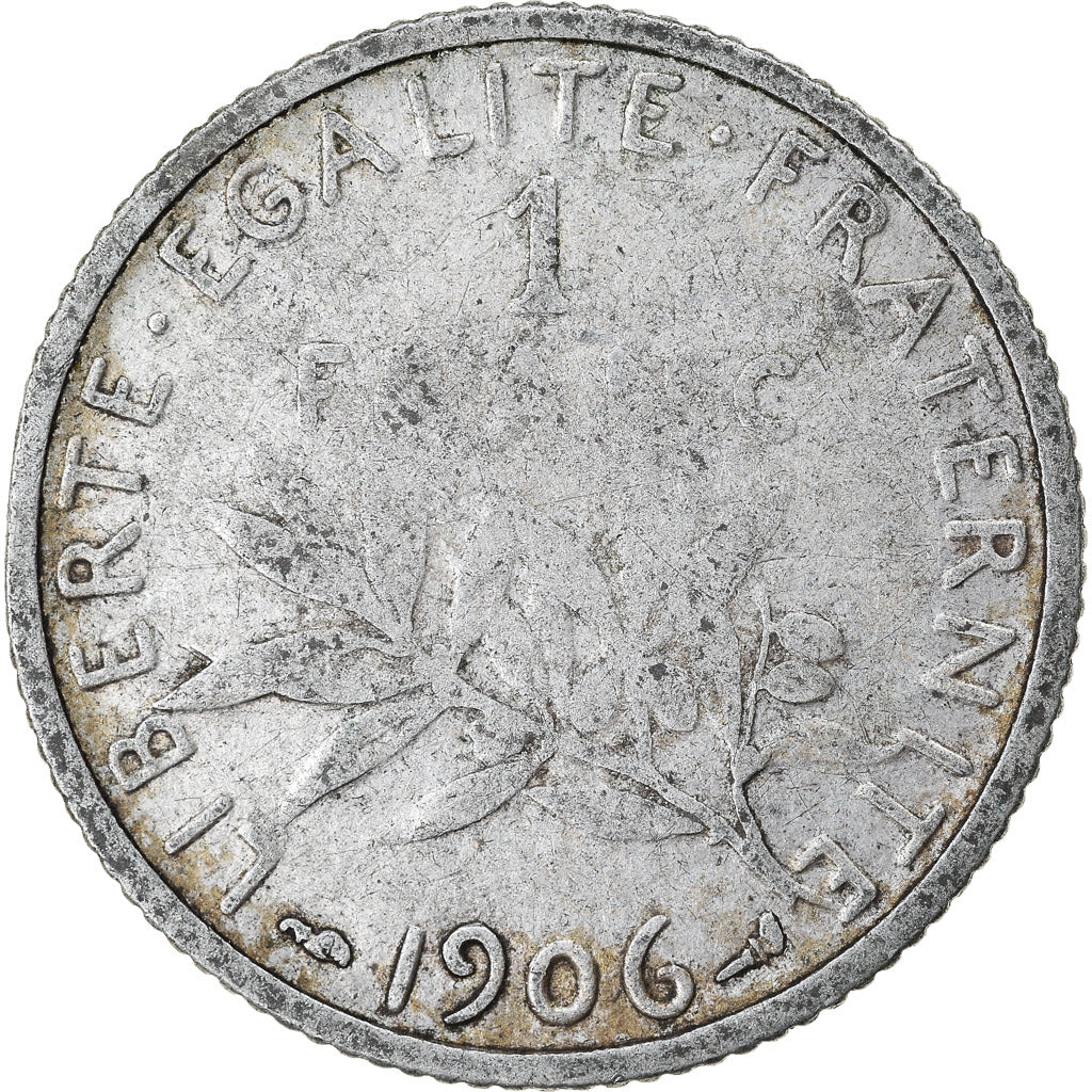Münze, Frankreich, Semeuse, Franc, 1906, Paris, S, Silber, KM:844.1