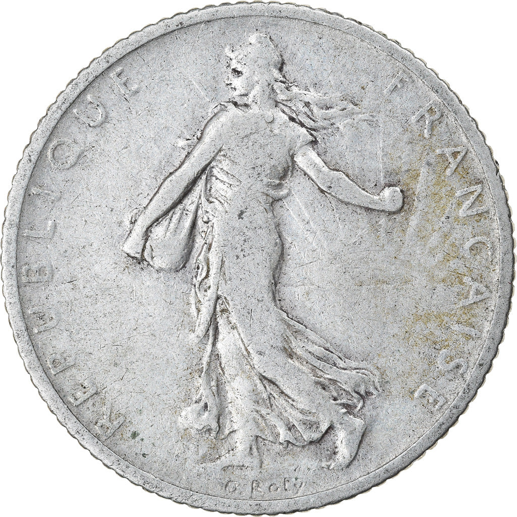 Moeda, França, Semeuse, Franc, 1906, Paris, VF(20-25), Prata, KM:844.1