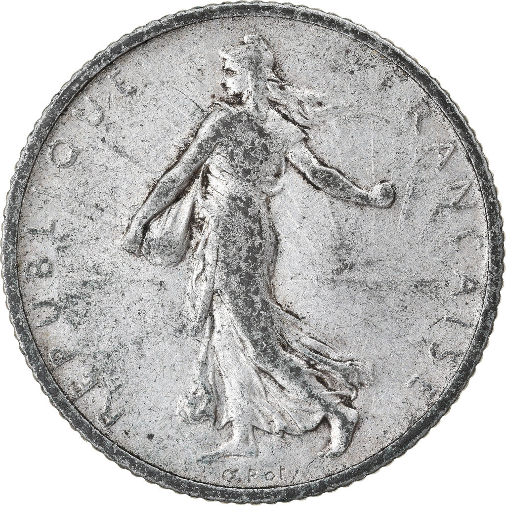 Moneta, Francia, Semeuse, Franc, 1906, Paris, MB+, Argento, KM:844.1