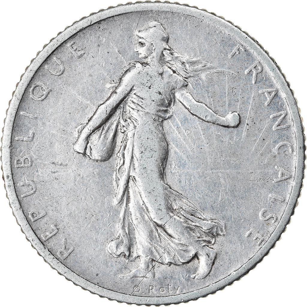 Moneta, Francia, Semeuse, Franc, 1906, Paris, MB+, Argento, KM:844.1